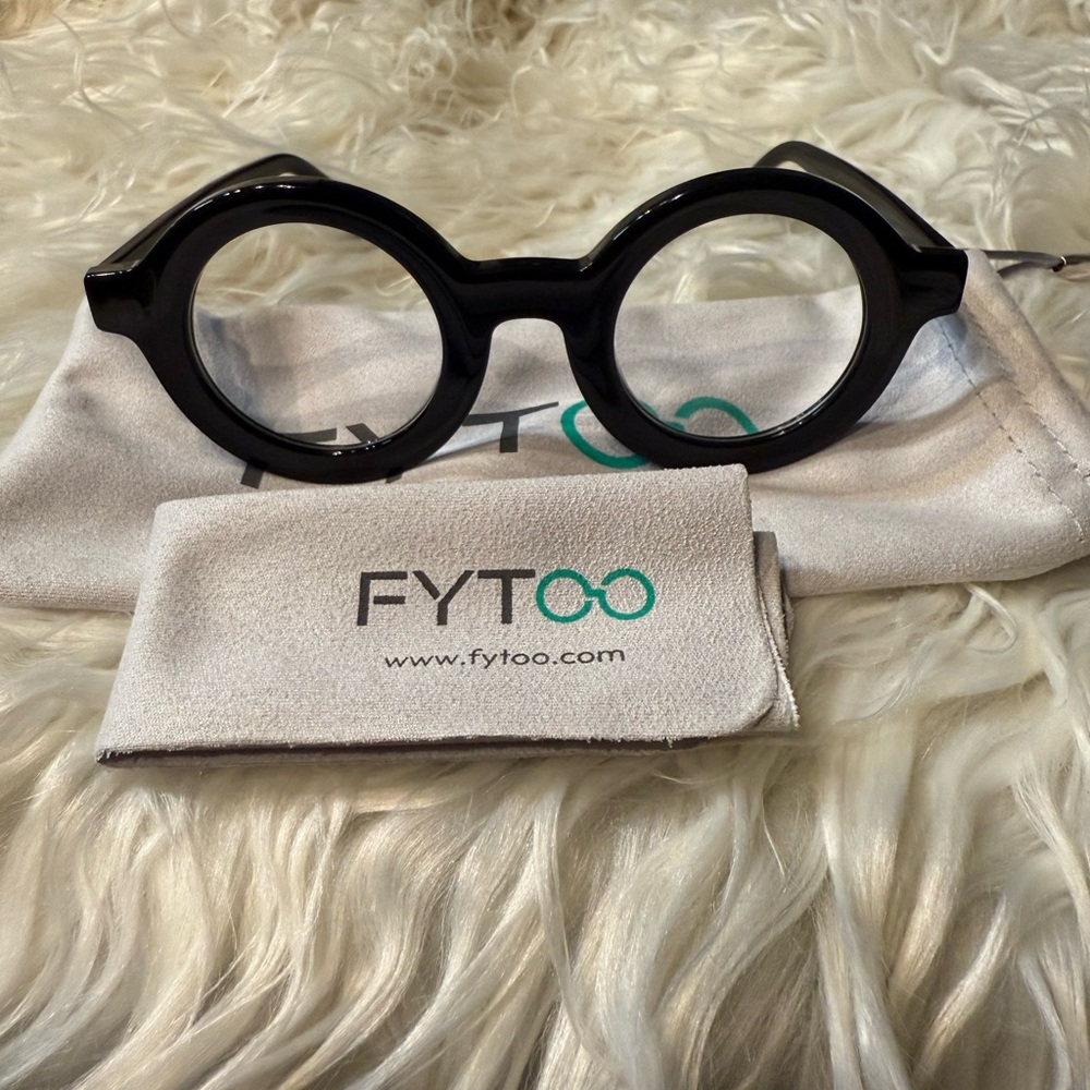 FYTOO Black Round Glasses